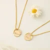 Bijoux Collier rotatif en acier inoxydable doré (plaqué or 18K)