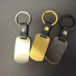 Porte clés metal / cuir