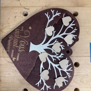 Boule de Noël - Arbre Cœur 30x30 cm personnalisée