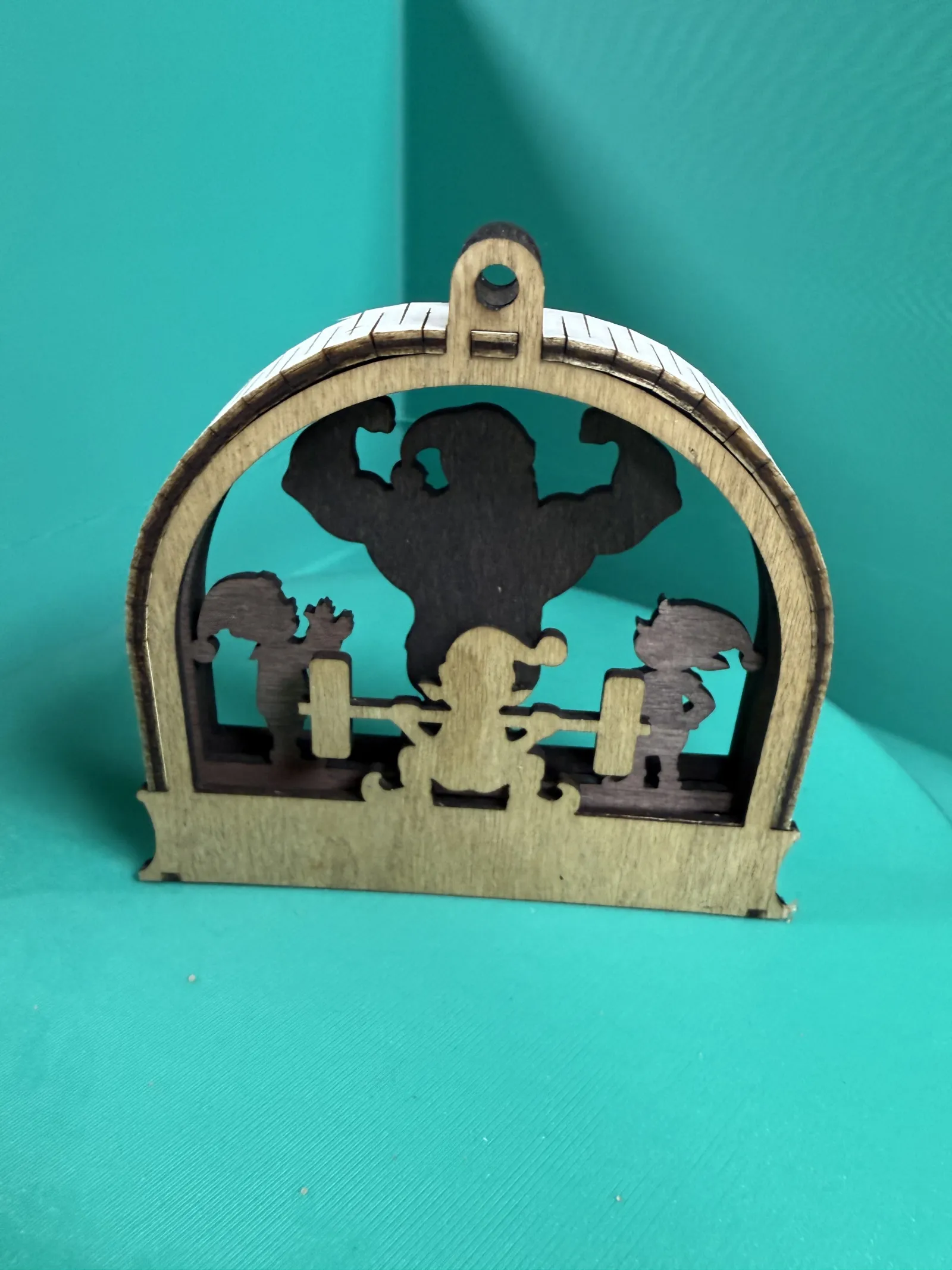 Boule de Noel en bois a personnaliser (renne)