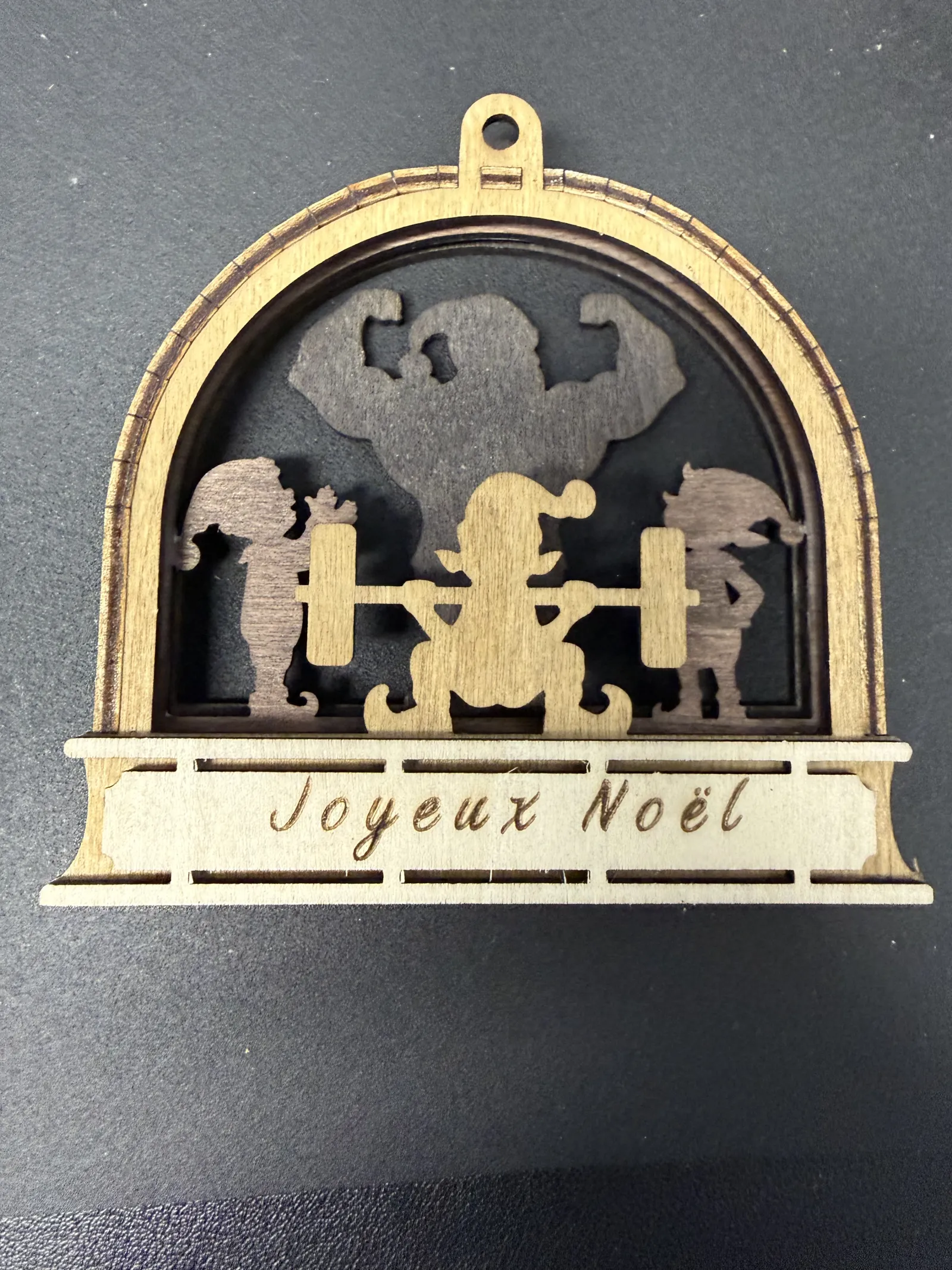 Ornement de Noel en bois - Joyeux Noel