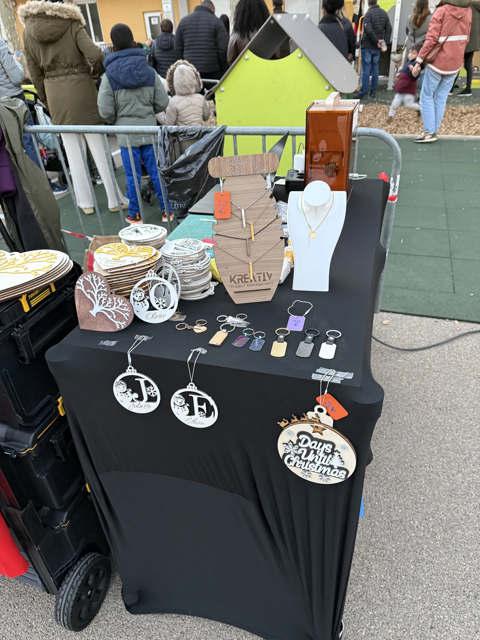 Notre stand sur un marche de Noel