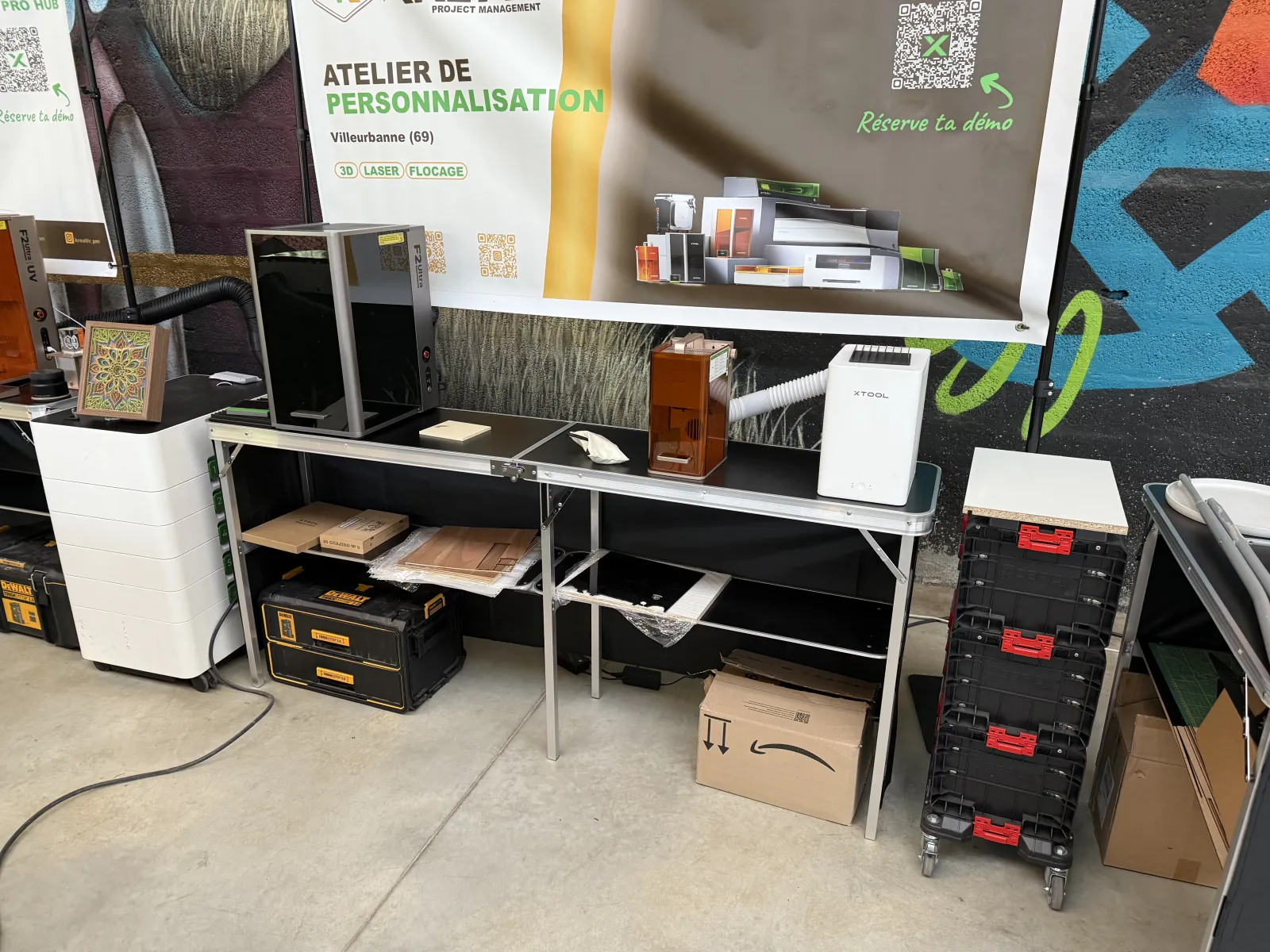 Le stand KreativPM et ses objets personnalises